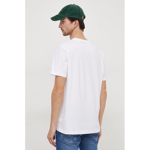 Calvin Klein Jeans t-shirt bawełniany męski kolor biały z nadrukiem L ANSWEAR.com