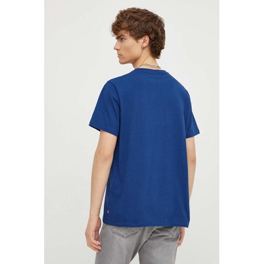 Levi&apos;s t-shirt męski kolor niebieski z nadrukiem L ANSWEAR.com