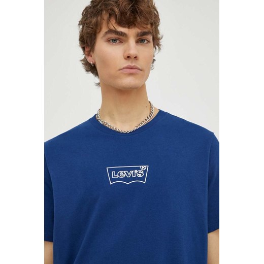 Levi&apos;s t-shirt męski kolor niebieski z nadrukiem XL ANSWEAR.com