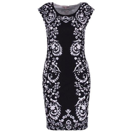 Anna Field Sukienka z dżerseju black/white zalando czarny abstrakcyjne wzory