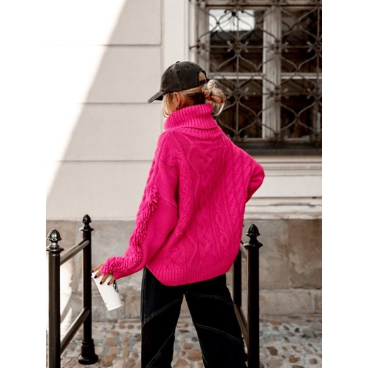 Sweter Hiver Amarantowy Lisa Mayo uniwersalny Lisa Mayo
