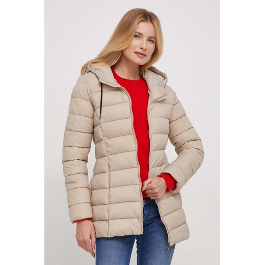 Sisley kurtka damska kolor beżowy zimowa ze sklepu ANSWEAR.com w kategorii Kurtki damskie - zdjęcie 165791545