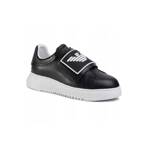 EMPORIO ARMANI Czarne sneakersy, Rozmiar 40 ze sklepu outfit.pl w kategorii Buty sportowe męskie - zdjęcie 165794068