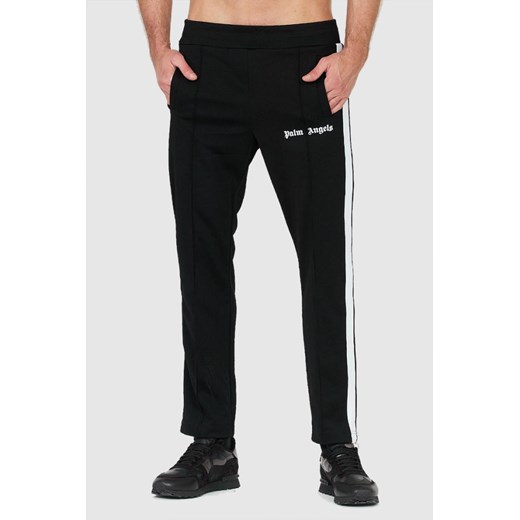 PALM ANGELS Czarne spodnie dresowe z lampasami, Rozmiar S ze sklepu outfit.pl w kategorii Spodnie męskie - zdjęcie 165794075