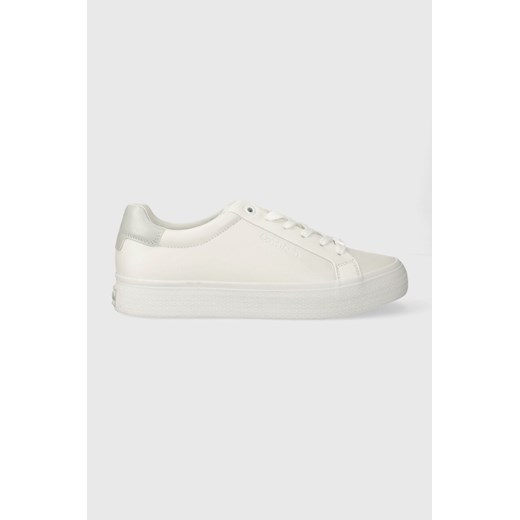 Calvin Klein sneakersy VULC LACE UP - NANO FOX kolor biały HW0HW01066 ze sklepu ANSWEAR.com w kategorii Buty sportowe damskie - zdjęcie 165797398