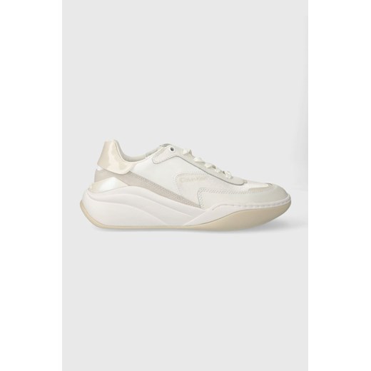 Calvin Klein sneakersy CLOUD WEDGE LACE UP-PEARLIZED kolor biały HW0HW02040 ze sklepu ANSWEAR.com w kategorii Buty sportowe damskie - zdjęcie 165797438