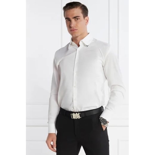Hugo Boss koszula męska z elastanu elegancka z długimi rękawami 