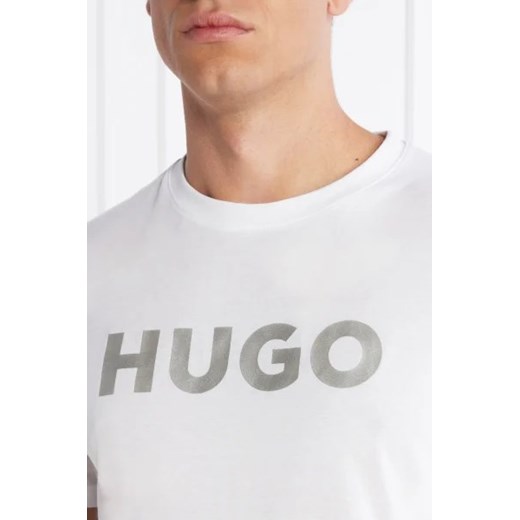 T-shirt męski Hugo Boss z bawełny biały młodzieżowy 