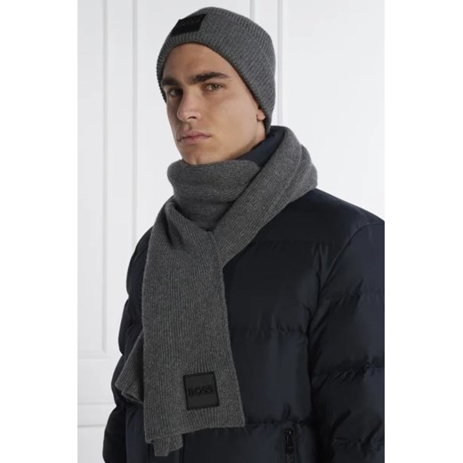 BOSS BLACK Szal + czapka Metaverse | z dodatkiem wełny i kaszmiru OS wyprzedaż Gomez Fashion Store