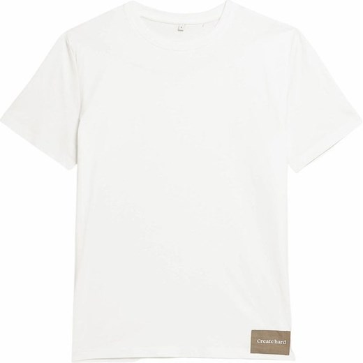 T-shirt męski Outhorn casual biały z krótkimi rękawami 