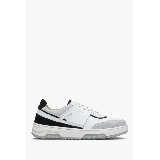 Estro: Szaro-białe sneakersy damskie z łączonych materiałów ze sklepu Estro w kategorii Buty sportowe damskie - zdjęcie 165803019