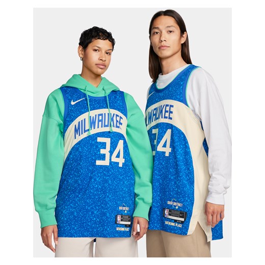 Koszulka męska Nike Dri-FIT ADV NBA Authentic Giannis Antetokounmpo Milwaukee Bucks City Edition 2023/24 - Niebieski ze sklepu Nike poland w kategorii T-shirty męskie - zdjęcie 165806427