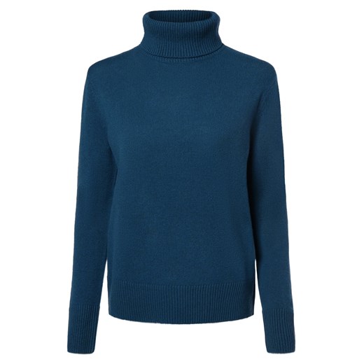 Franco Callegari Damski sweter z wełny merino Kobiety drobna dzianina petrol Franco Callegari XL vangraaf okazyjna cena