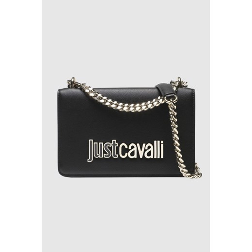 JUST CAVALLI Czarna torebka Range Metal Lettering ze sklepu outfit.pl w kategorii Kopertówki - zdjęcie 165811245