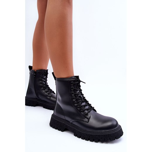 Workery Botki Damskie Skóra Czarne Poonah A9936 Ph2 40 ZAZOO