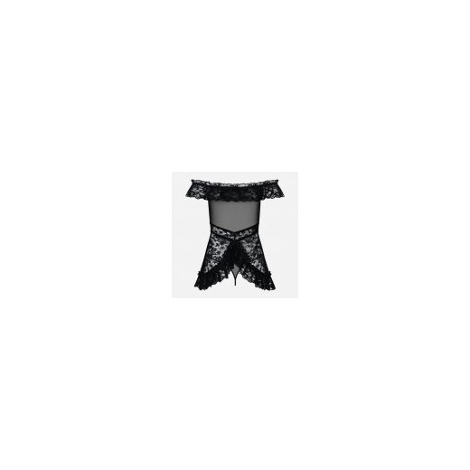 Komplet erotyczny (halka + stringi) Obsessive Flores S/M Black (5900308557648). Obsessive S,M okazja Rozetka.pl