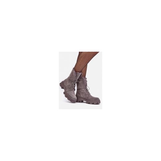 Damskie zimowe buty z wysoką cholewką Frendo 37 Szare (5905677930900). Buty za 37 promocyjna cena Rozetka.pl