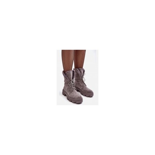 Damskie zimowe buty z wysoką cholewką Frendo 37 Szare (5905677930900). Buty za 38 promocja Rozetka.pl