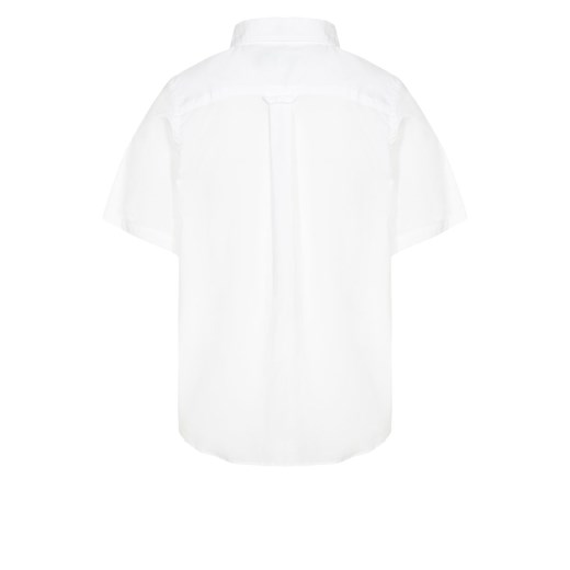 Lacoste Koszula blanc zalando  bez wzorów/nadruków