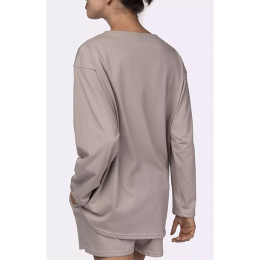 Bawełniana piżama damska z długim rękawem beżowa Joy, Kolor beżowy, Rozmiar L, Mona ze sklepu Intymna w kategorii Piżamy damskie - zdjęcie 165866039