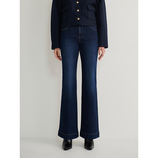 Reserved - Jeansy bootcut - granatowy Reserved 34 Reserved
