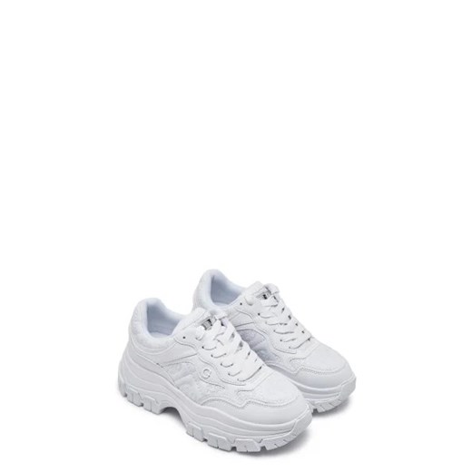 Buty sportowe damskie Guess sneakersy białe z tworzywa sztucznego 
