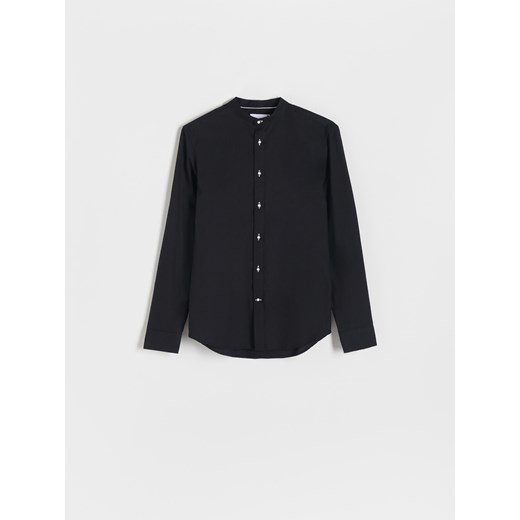 Reserved - Koszula slim ze stójką - czarny ze sklepu Reserved w kategorii Koszule męskie - zdjęcie 165876545