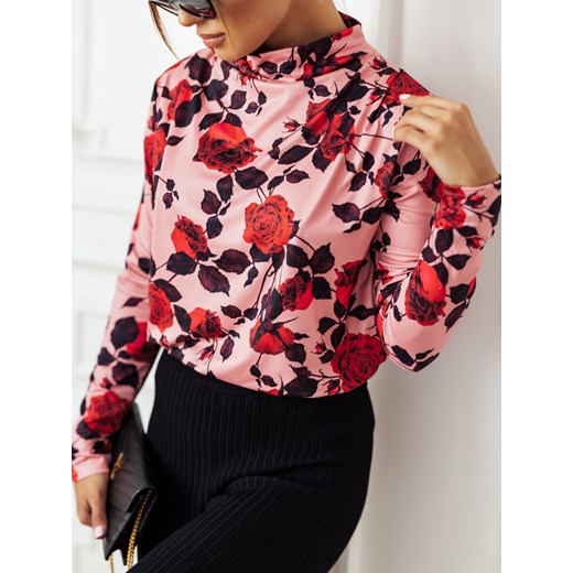 BLUZKA Z MOTYWEM KWIATÓW- RÓŻOWA Olika M olika.com.pl