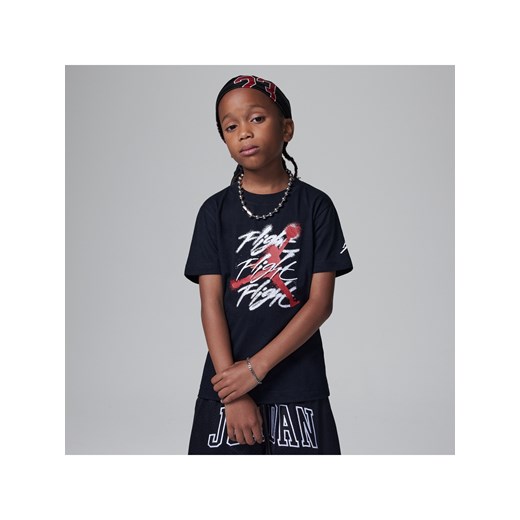 T-shirt dla małych dzieci Jordan Jumpman Flight Sprayed Tee - Czerń Jordan 4 Nike poland