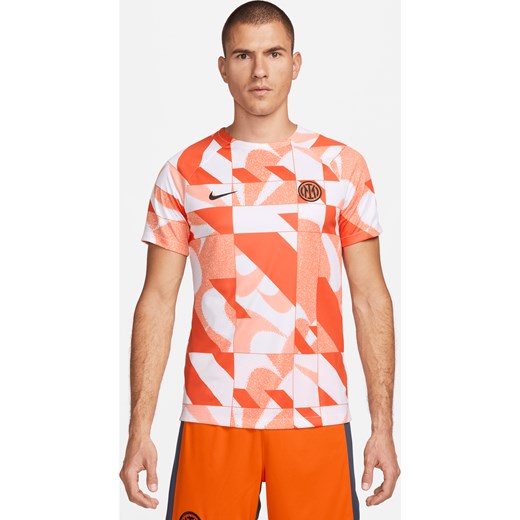 Męska przedmeczowa koszulka piłkarska z krótkim rękawem Nike Dri-FIT Inter Mediolan Academy Pro (wersja trzecia) - Biel ze sklepu Nike poland w kategorii T-shirty męskie - zdjęcie 165881125