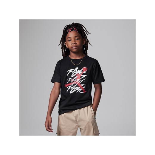 T-shirt dla dużych dzieci Jordan Jumpman Flight Sprayed - Czerń Jordan M Nike poland