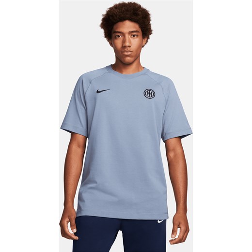 Męska koszulka piłkarska z krótkim rękawem Nike Inter Mediolan Travel (wersja trzecia) - Niebieski ze sklepu Nike poland w kategorii T-shirty męskie - zdjęcie 165881129