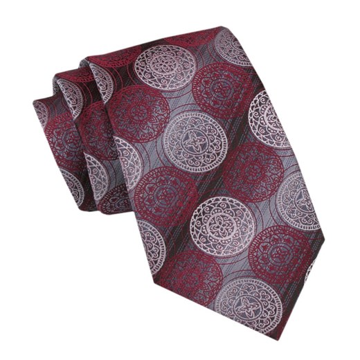 Krawat Męski - Alties - Odcienie Czerwieni, Rozety KRALTS1025 ze sklepu JegoSzafa.pl w kategorii Krawaty - zdjęcie 165883478