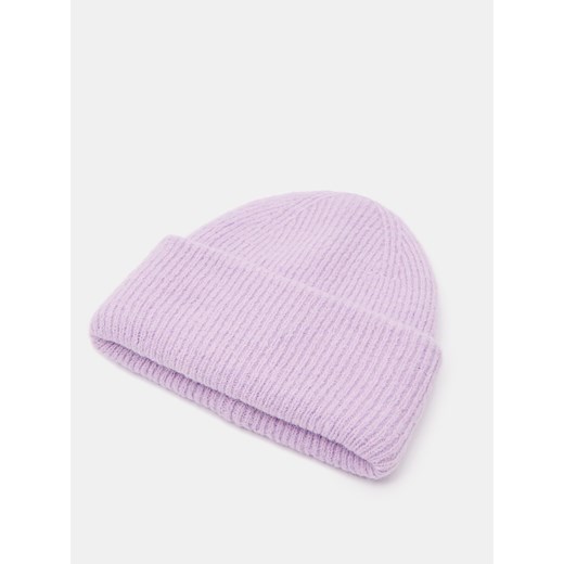 Mohito - Dzianinowa liliowa czapka - Fioletowy Mohito ONE SIZE Mohito