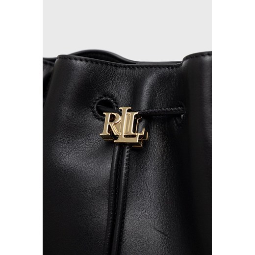 Torebka Ralph Lauren czarna matowa średniej wielkości elegancka 
