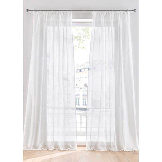 Firana batystowa jednokolorowa (1 szt.) Wys./szer. 175/140 cm bonprix