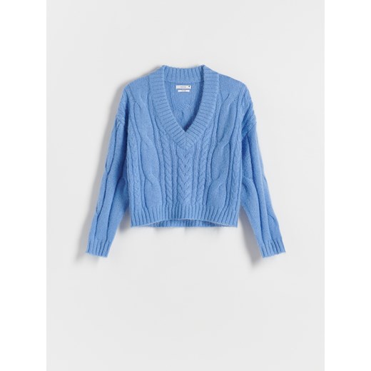 Reserved - Sweter z wełną - niebieski ze sklepu Reserved w kategorii Swetry damskie - zdjęcie 165985009