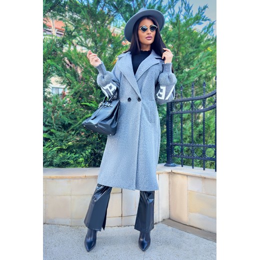 Płaszcz LETRANA GREY ze sklepu Ivet Shop w kategorii Płaszcze damskie - zdjęcie 165986166