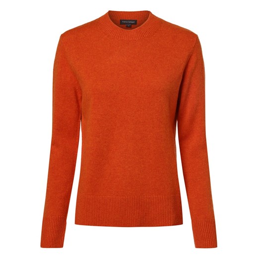Franco Callegari Damski sweter z wełny merino Kobiety Wełna merino pomarańczowy marmurkowy ze sklepu vangraaf w kategorii Swetry damskie - zdjęcie 165986845