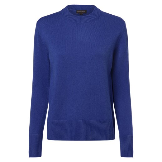 Franco Callegari Damski sweter z wełny merino Kobiety Wełna merino niebieski Franco Callegari XXL vangraaf wyprzedaż
