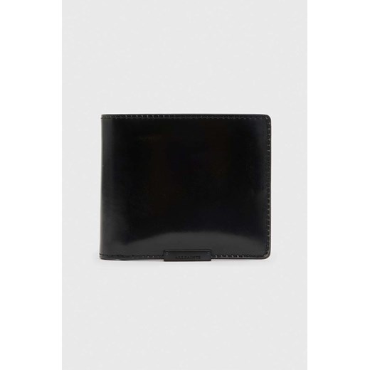 AllSaints portfel skórzany Attain męski kolor czarny ze sklepu ANSWEAR.com w kategorii Portfele męskie - zdjęcie 165989599