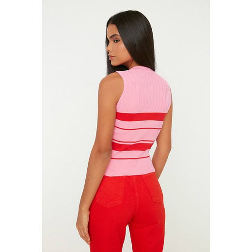trendyol Top w kolorze jasnoróżowo-czerwonym Trendyol S Limango Polska wyprzedaż