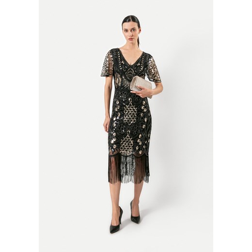 Czarna sukienka wyszywana cekinam ze sklepu Molton w kategorii Sukienki - zdjęcie 165991496