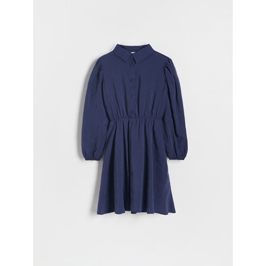 Reserved - Sukienka z modalu - granatowy ze sklepu Reserved w kategorii Sukienki dziewczęce - zdjęcie 165993776