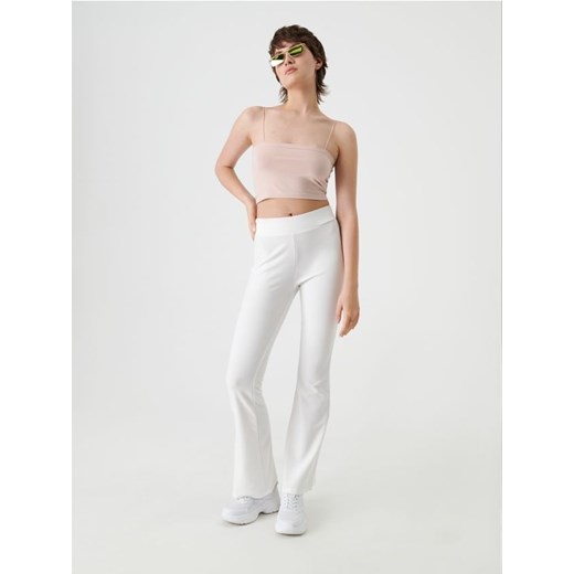 Sinsay - Crop top na ramiączkach - beżowy Sinsay M promocja Sinsay