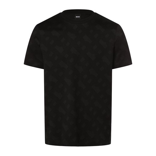 BOSS T-shirt męski Mężczyźni Bawełna czarny wzorzysty XL vangraaf