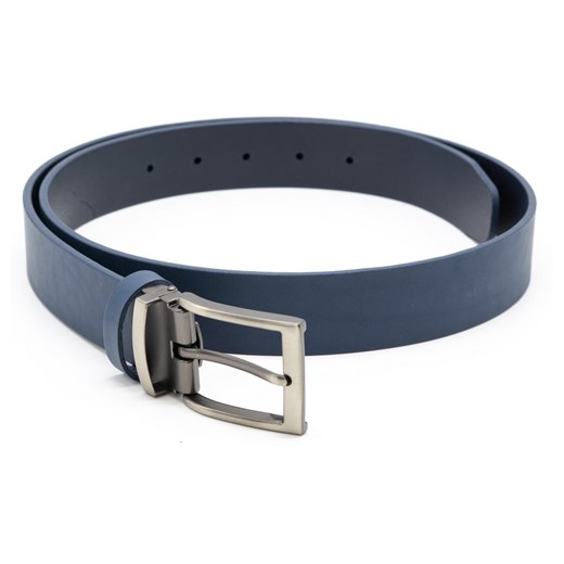 Pasek męski skórzany do spodni model 9.35 niebieski Buty Olivier 80 butyolivier
