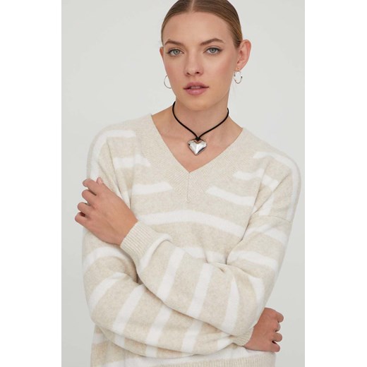 Sweter damski beżowy Hollister Co.