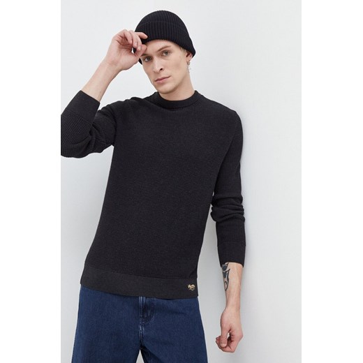 Superdry sweter bawełniany kolor czarny ze sklepu ANSWEAR.com w kategorii Swetry męskie - zdjęcie 166005369