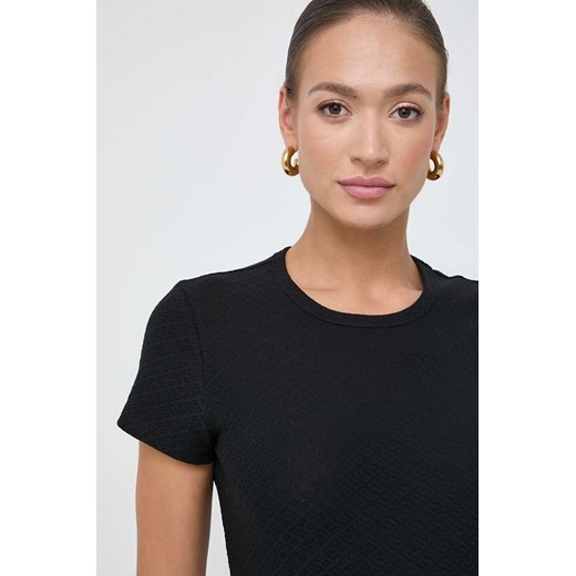 BOSS t-shirt damski kolor czarny ze sklepu ANSWEAR.com w kategorii Bluzki damskie - zdjęcie 166005878